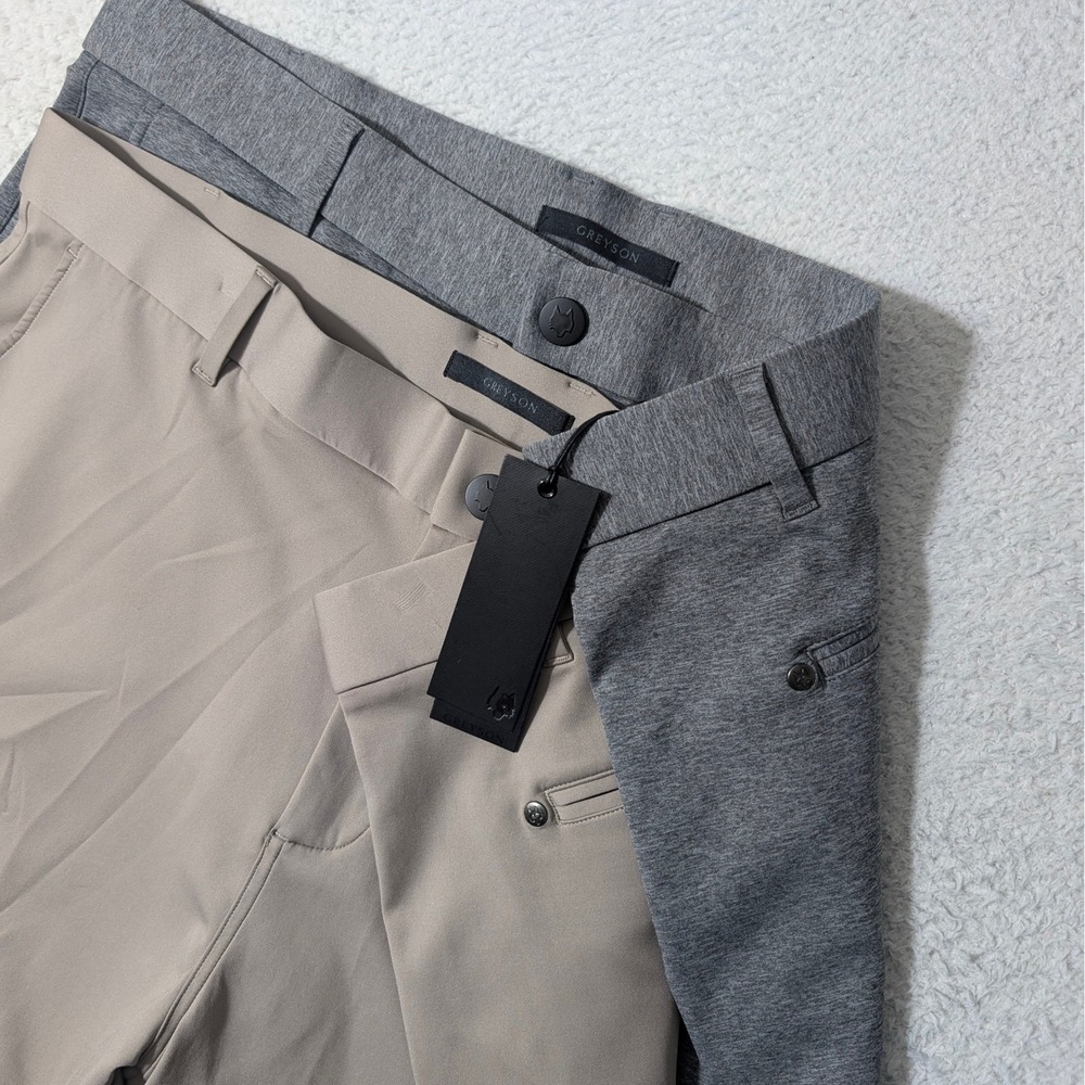 NEW! Greyson Sequoia Shorts Mens 40/9 Smoke Heather Beige Stretch MSP22B23